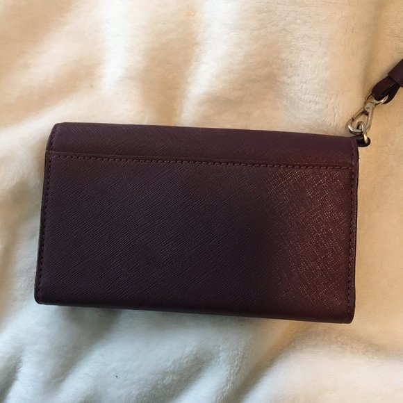 Kate Spade Hold The Phone Wristlet Wallet clutch plum purple *please read* - Picture 7 of 16
